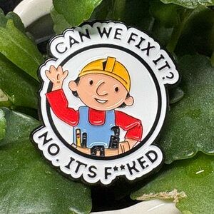 Rude/Funny Bob the Builder Enamel Pin